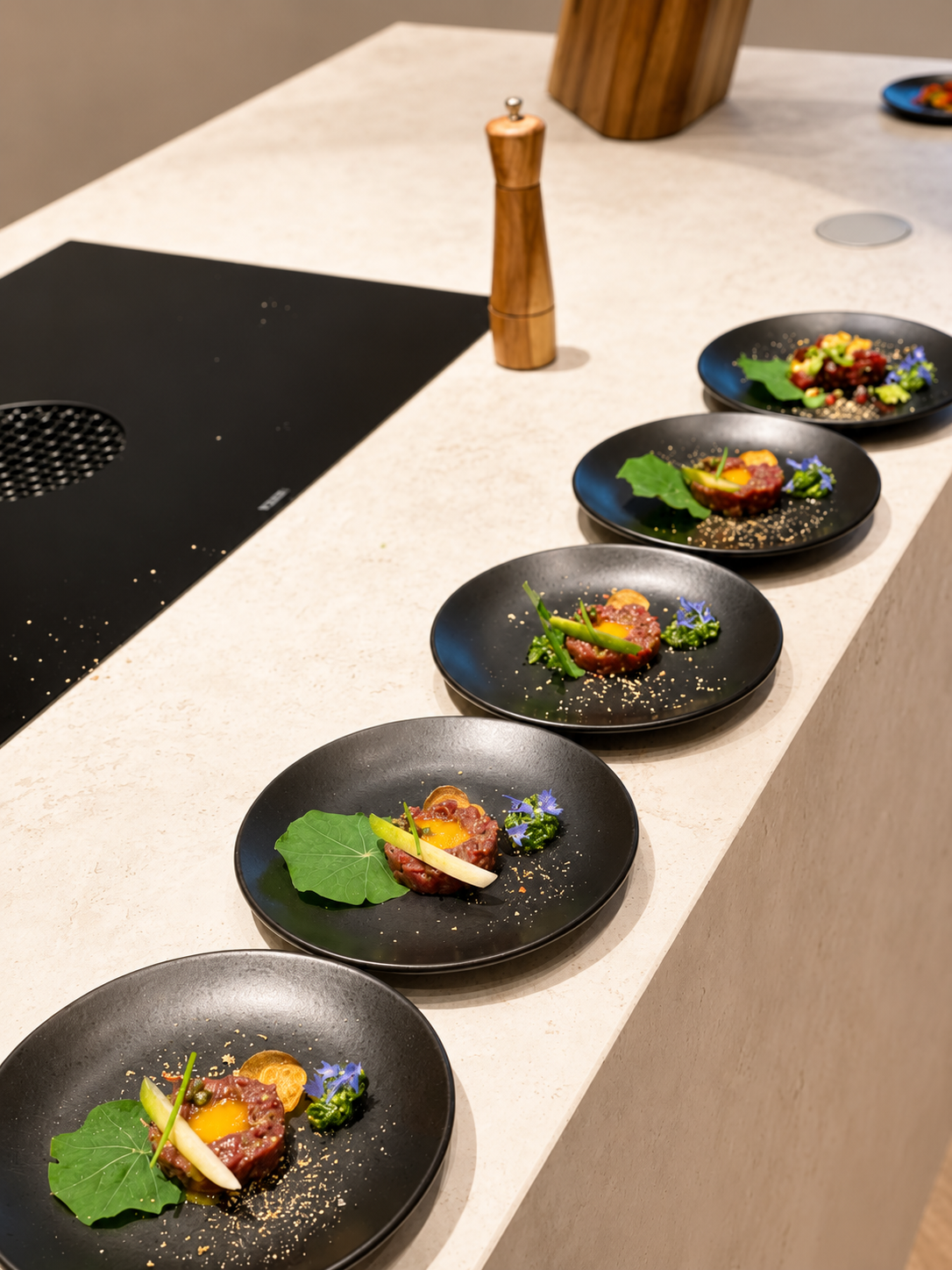 alt="Ostrich tartar at Dharma Resort"